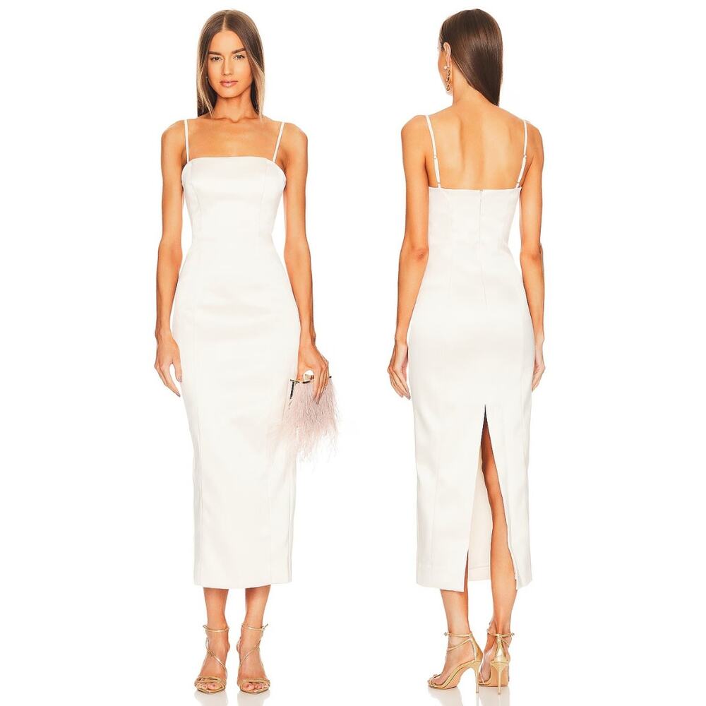 Michael Costello Kanna Gown Satin Bridal Wedding Bachelorette Party Prom M